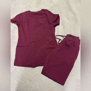 XSmall Mandala Maroon Scrubs